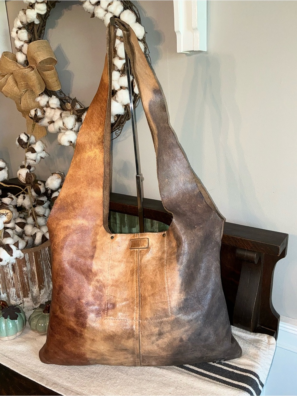 Bed Stu Leather Ariel Hobo Shoulder Bag Starry Night TD Tie Dyed Retail $249